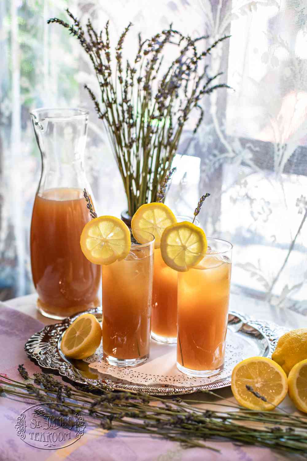 Iced Lavender Lemonade Recipe with Lavender Lace and Brown Sugar Iced Lavender Lemonade Recipe with Lavender Lace and Brown Sugar