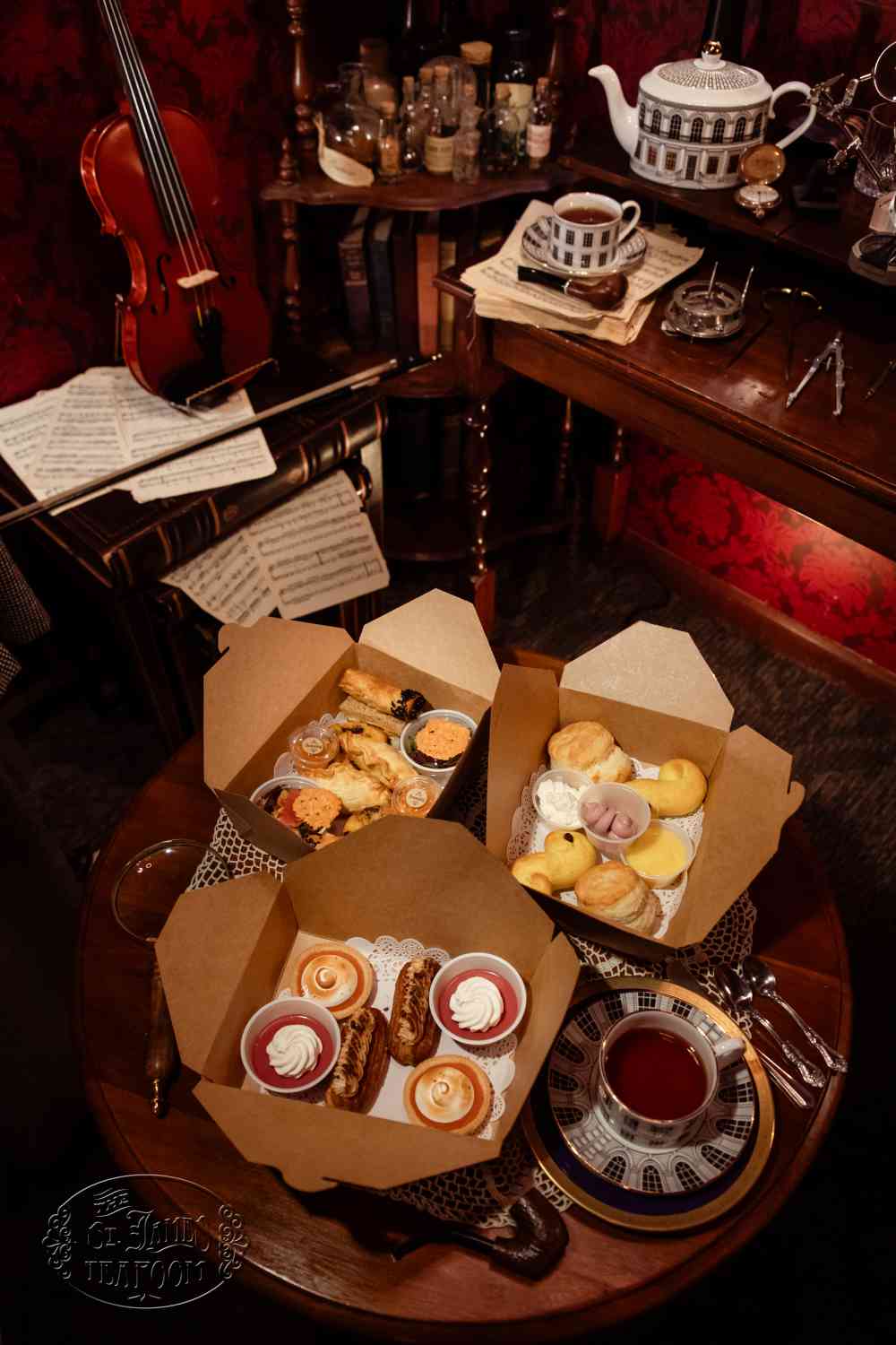 St James Tearoom Albuquerque - Sherlock Holmes Theme for Carry Out St James Tearoom Albuquerque - Sherlock Holmes Theme for Carry Out
