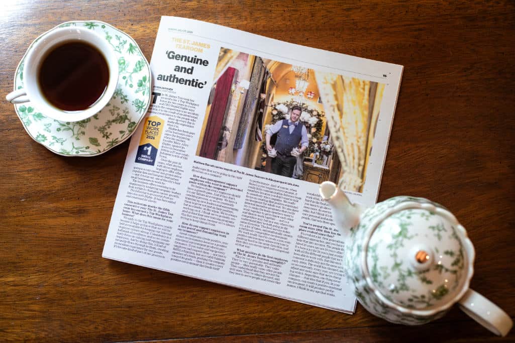 St James Tearoom - NM Top Workplace Number 1 in Small Business Category 2026 - 2 Years in a Row