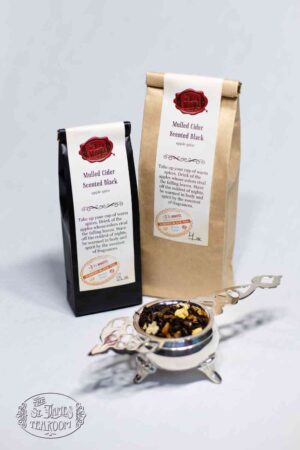 Online Tea Shop Loose Leaf Black Tea - Mulled Cider Scented Black Bags and Leaves Apple Spice Fall Autumn